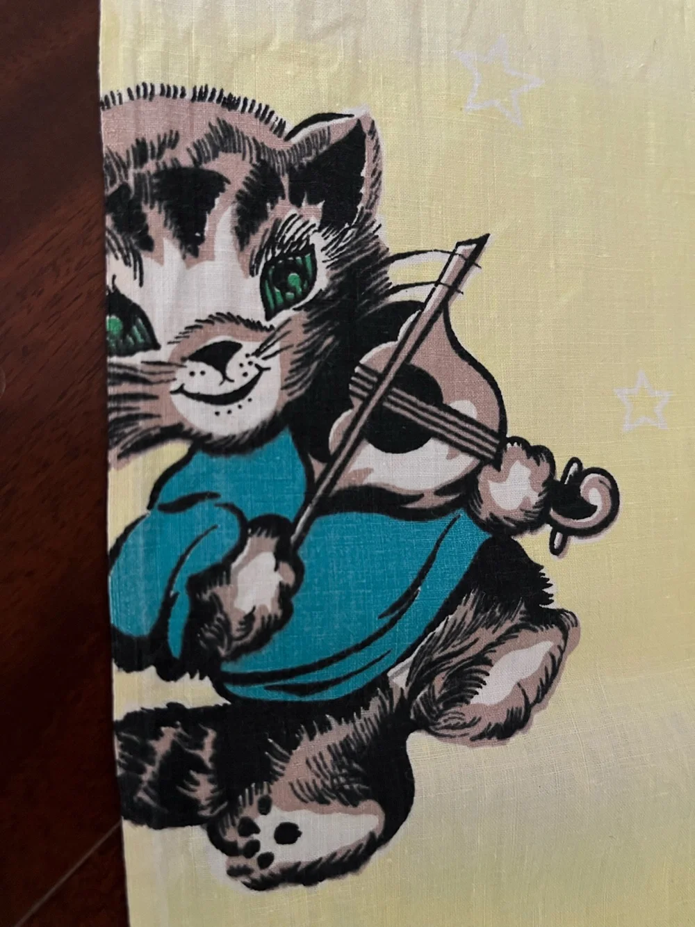 Nursery Rhyme cat Fiddle Hey Diddle Dish Spoon Little Dog MCM classic curtains